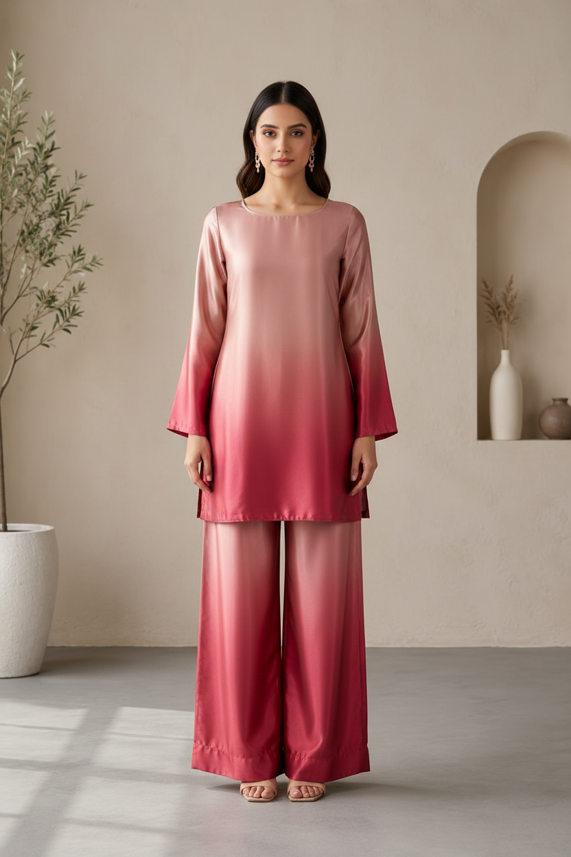 Aurora Shine 2-Piece Silk Suit