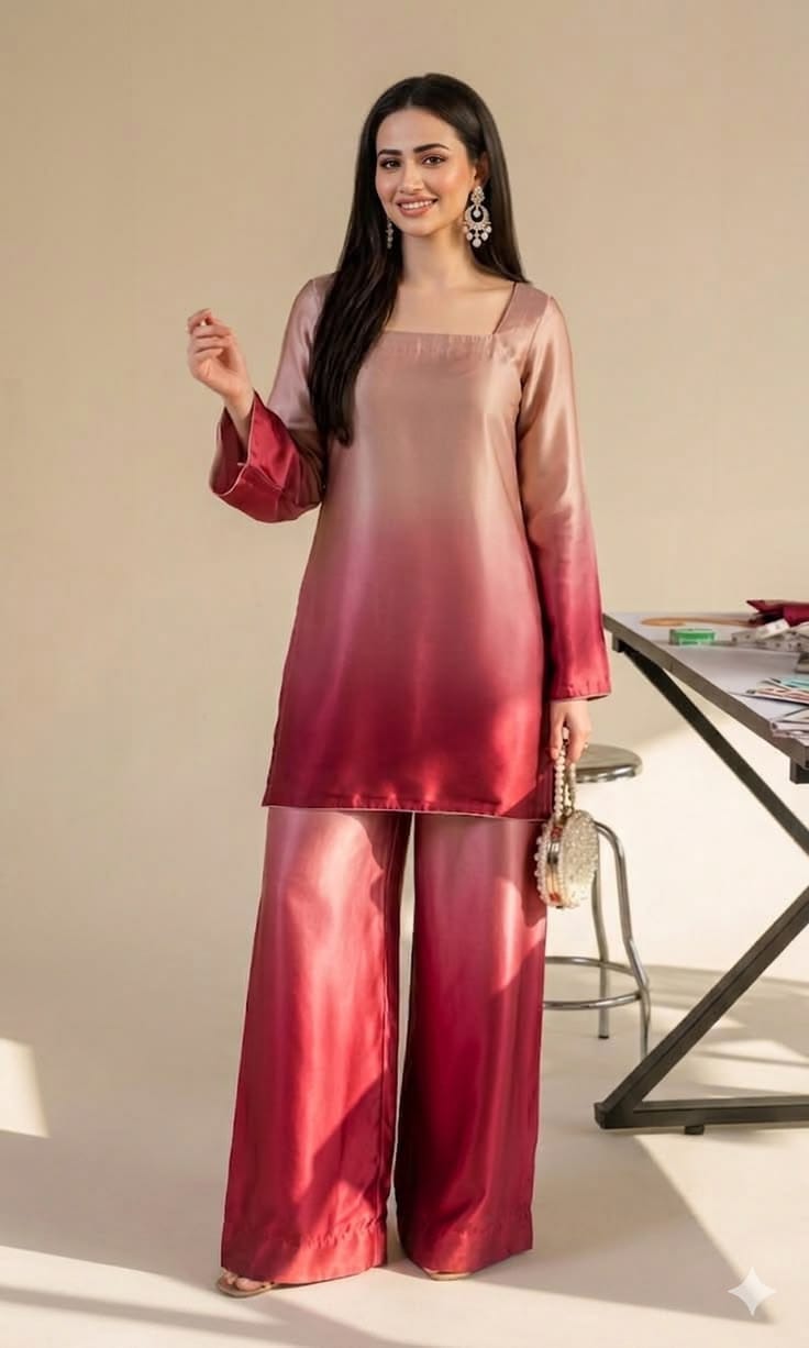 Aurora Shine 2-Piece Silk Suit